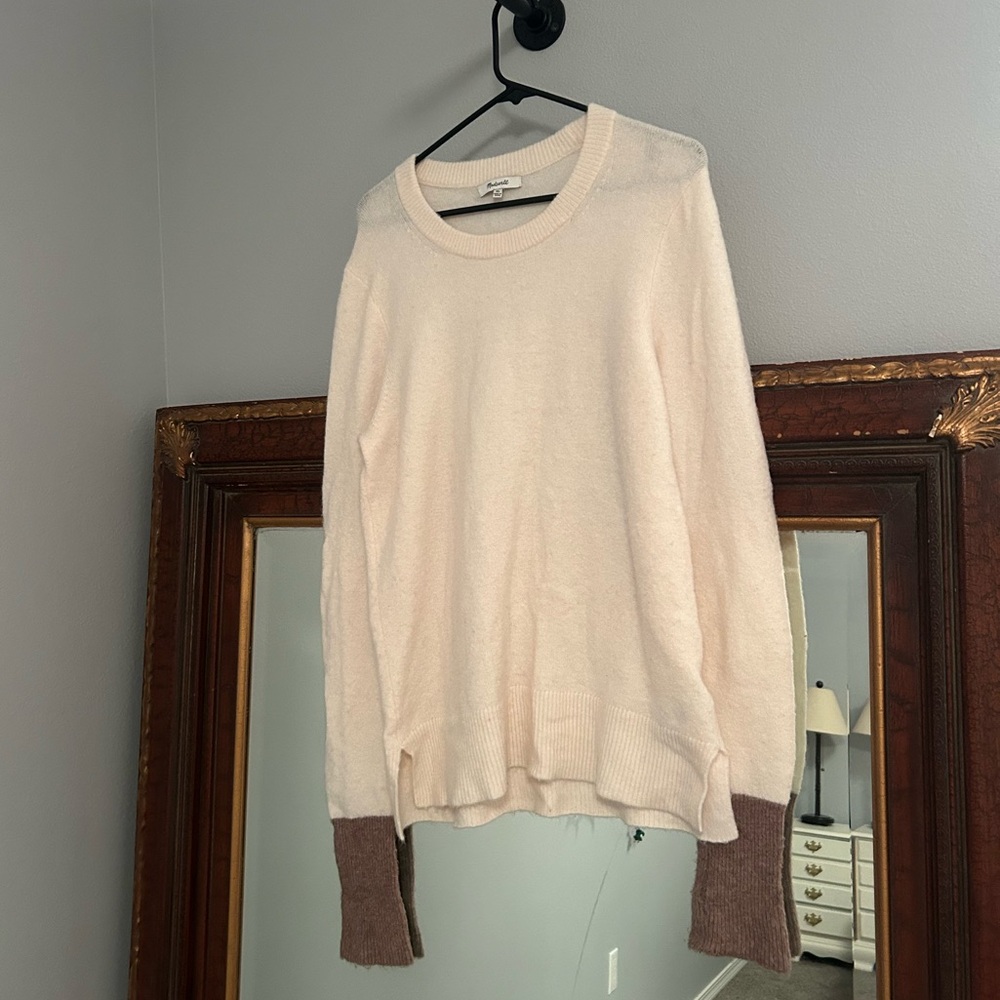 Madewell Cream Crew Neck Sweater XL